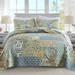 Bohemian Floral Pattern Bedspread Quilt Set with Real Stitched Embroidery