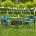 Set of 3, Folding Outdoor Table and Chairs Set for Indoor, Outdoor Camping, Picnics, Beach,Backyard, BBQ, Party, Patio