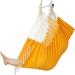 Hammock Chair Swing with Handmade Tassel, Hand-Crafted Macrame Fringe, Hanging Indoor and Outdor (Lemon)