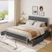 Gray Linen Metal Frame Bed, 4 Drawers, Elegant