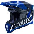 Just1 J22 Carbon Fluo 2.0 Motocross Helmet, black-white-blue, Size S