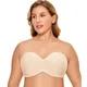 Floral Jacquard Strapless Women Bra Plus Size Multitway Non-padded Underwire Bras Underwear B-DD E F