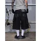 Respzed Jorts-Short Baggy à Jambes Larges en Denim pour Homme Vêtement d'Été Y2K
