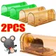 2PCS Mouse Trap Transparent Reusable Rodent Mice Live Catcher Nontoxic Humane Rat Trap Cage for