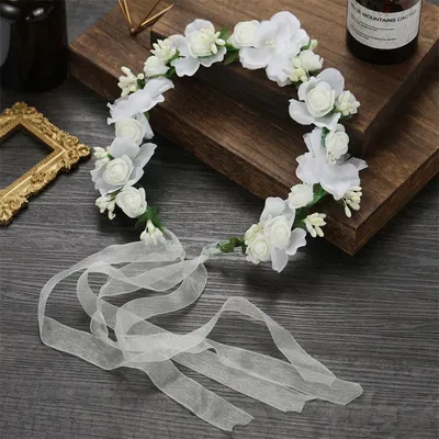 Coiffe de couronne de mariée de style coréen pour dames robe de mariée bandeau de fleurs de