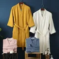 Peignoir éponge 100% coton pour hommes et femmes serviette d'eau à sucer vêtements de nuit spa