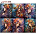 GATYZTORY Painting By Number Beautiful Girl For Adults Acrylic Paint DIY Craft Kits Figure Painting