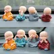 Figurines de petits moines en résine 4 pièces/lot cadeau artisanal jolies Sculptures de petits