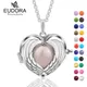 Eudora Hollow Heart Floating Locket Cage with Chime bell Music Harmony Ball Pendant Necklace for