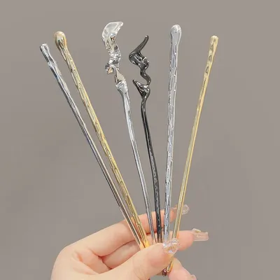 Bâtons de cheveux chinois en métal pour femmes baguettes vintage épingles à cheveux pince à