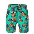 Funny Pineapple Mens Hawaii Beach Shorts Surf Board Shorts Sportwear Vacation Pants Boy Short Summer