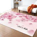 Cherry Blossom Sakura Pink Flower Carpet for Living Room Large Area Rugs Bedroom Carpets Modern Home