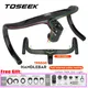 TOSEEK Road Bicycle Handlebar Full Internal Cable Routing T800 Carbon Fiber Integrated Bending