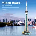 Creative Modern City Famous Architecture Canada Toronto Cn Tower Building Block Model Bricks