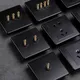 Retro Switch 1-4 Gang 2 Way Wall Light Brass Lever Toggle Switch Black PC Matte Panel