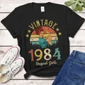 T-shirt manches courtes pour femme en coton vintage rétro coloré 40 ans cadeau d'anniversaire
