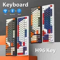 Bluetooth Wireless Keyboard For Apple Android Computer PC Laptop 96 Keys TB 2.4G Gaming Work Design