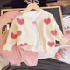 Baby Mädchen Kleidung Frühling und Herbst Kinder lieben Strickjacke Pullover Bottom ing Shirt Casual