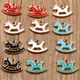 20Pcs 6 Color 13x16MM Rocking Horse Charms DIY For Necklaces Pendants Earrings Making Enamel Girl