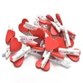 10-20Pcs/Pack Mini Heart Love Wooden Clothes Photo Paper Peg Pin Clothespin Craft Postcard Clips