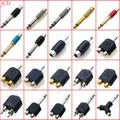 1PC RCA adapter audio plug connector RCA male female to RCA 3.5mm 6.35mm single and dual channel