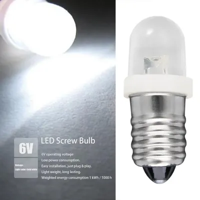 4pcs e10 3v 6v 12v 24v weiß LED-Lampe Miniatur schraube Upgrade-Lampe Ersatz Taschenlampe
