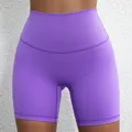 Einfarbige Frauen Radsport Sport Shorts Fitness Strumpfhose Frauen Sport Shorts Leggings hohe Taille