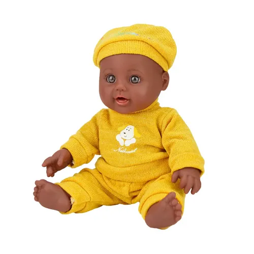Großhandel schwarze Puppen 12 Zoll hübsche Baby puppen für Kinder afrikanische schwarze Puppen