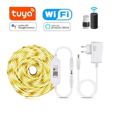 Tuya wifi led streifen licht dc 12v drahtlose app steuerung nachtlichter hintergrund beleuchtung smart home leben arbeit mit alexa google home