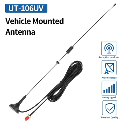 BAOFENG UT-106UV Fahrzeugmontierte Walkie-Talkie-Autoantenne für BAOFENG Radio UV-5R BF-888S K5(8) k6 UV-9R Plus Ham Two Way Radio