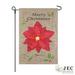 JEC Home Goods Christmas Poinsettia 2-Sided Burlap 18 x 13 in. Garden Flag in Red/Brown | 18 H x 12.5 W in | Wayfair GF40001-0