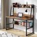 Inbox Zero Desk w/ Hutch Wood/Metal in Black | 55 H x 47 W x 24 D in | Wayfair 36071CA32B9F4517BB42315DBC70E60D