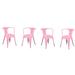 Williston Forge Nunes Stacking Patio Dining Chair in Pink | 29 H x 21 W x 20 D in | Wayfair 03037889EC6C44BF9378292C1592C545