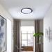 Latitude Run® 1-light Integrated Led Flush Mount Ceiling Light In Brushed Nickel Plastic in White | 1 H x 13 W x 13 D in | Wayfair