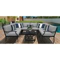 Kathy Ireland Homes & Gardens Madison Ave. 9 Piece Sectional Seating Group w/ Cushions in Gray kathy ireland Homes & Gardens by TK Classics | Outdoor Furniture | Wayfair