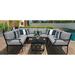 Kathy Ireland Homes & Gardens Madison Ave. 9 Piece Sectional Seating Group w/ Cushions in Gray kathy ireland Homes & Gardens by TK Classics | Outdoor Furniture | Wayfair