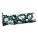 Winston Porter Cestaric Indoor/Outdoor Seat Cushion Polyester in Green/Black | 5 H x 48 W in | Wayfair A4BD61EE956B4077A2CC6180AB8529D2