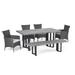 Red Barrel Studio® Eginhardt Ortonville Outdoor 6 Piece Dining Set w/ Cushions Stone/Concrete/ in Gray | 29.75 H x 70 W x 35 D in | Wayfair