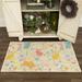 White 24 x 0.41 in Area Rug - The Holiday Aisle® Kimbrell Tufted Cream/Yellow Rug Metal | 24 W x 0.41 D in | Wayfair