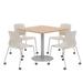 KFI Studios 36" L Square Manufactured Wood Breakroom Table & Chair Set Metal in Brown/Gray | 29 H in | Wayfair