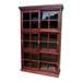 Canora Grey Galloway Display Stand Wood/Glass in Brown/Red | 83 H x 53 W x 19 D in | Wayfair C00A801A93864C21996924B452F929AC
