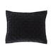 Rosdorf Park Annita Solid Quilted Faux Silk Velvet Romantic Western Decorative Pillow Sham in Black | 21 H x 27 W in | Wayfair