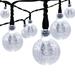 Arlmont & Co. Kelm 2.6' Outdoor LED Solar Powered 30 - Bulb Globe String Light, Crystal | 1 H x 2.6 W in | Wayfair 58515B589E824584813045EAFC9BF549