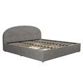 Mr. Kate Moon Upholstered Low Profile Storage Platform Bed Metal in Gray | 38.5 H x 78.5 W x 84 D in | Wayfair DA4041449MK