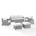 Birch Lane™ Lawson 7 Piece Rattan Sofa Seating Group w/ Cushions Synthetic Wicker/All - Weather Wicker/Wicker/Rattan in Gray/White | Outdoor Furniture | Wayfair