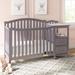 Harriet Bee Brompton 4-in-1 Convertible Crib & Changer Wood in Gray | 46 H x 30 W x 30 D in | Wayfair 3EFC2CF7D5C0490D8A3EA4E8AE3A8F51