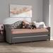 Rosdorf Park Bethany-Anne Twin Daybed w/ Trundle Upholstered/Polyester in Gray | 31.3 H x 82.68 W x 42.52 D in | Wayfair