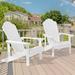 Rosecliff Heights Bamma Set Of 2 Adirondack Chairs Weather Resistant For Patio Garden, Backyard, Patio & Indoors in White | Wayfair