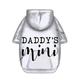 oaddys mini chien à capuche avec lettre imprimée texte mèmes chien pulls pour grands chiens chien pull solide doux brossé polaire chien vêtements chien à capuche sweat avec poche