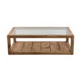 Table basse en bois marron 140 cm